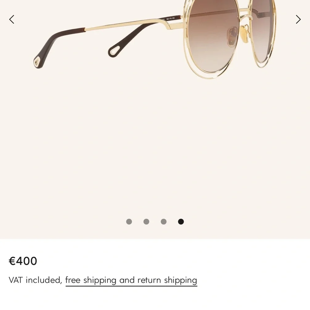 Chloè Carlina Sunglasses Gold - Picture 7 of 16